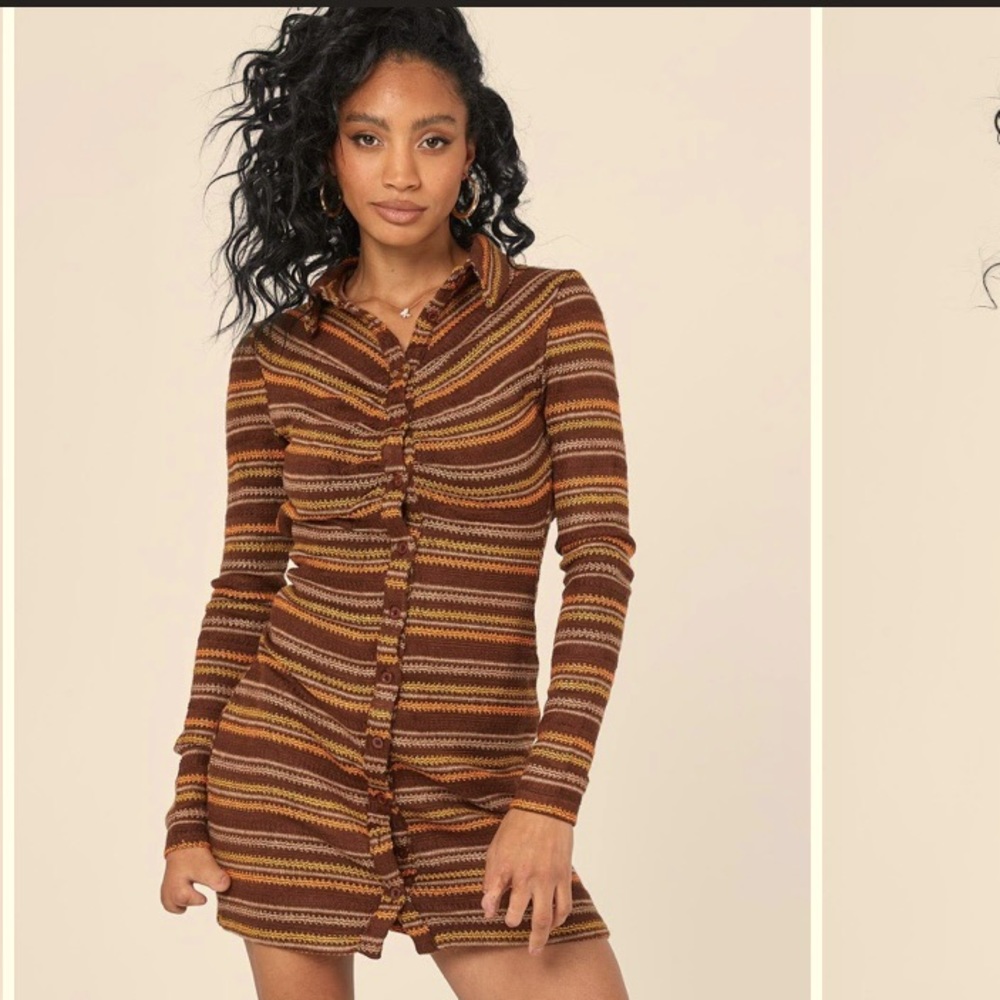 Princess Polly Long Sleeve Dalton Mini Dress